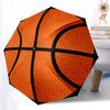 1 Stück Basketball Sport Regenschirm Tragbarer Faltregenschirm Eisenrahmen Loch Rippenstruktur Outdoor Heim Regenschirm A8