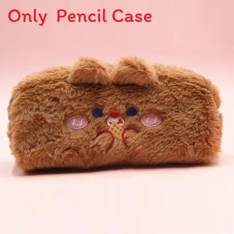 Pupu Bear Plush Pencil Case With Large Capacity For Students And Kids