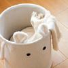 Lambs Wool Laundry Basket Toys Snacks Storage Organizer Handheld Dirty Laundry Baskets Plush Laundry Baskets Sundries Organizers