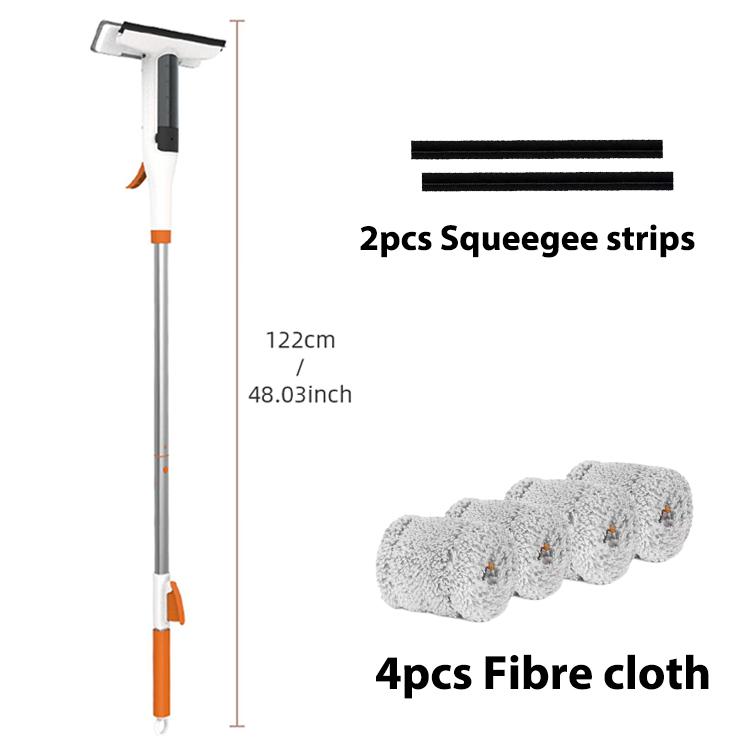 Window Spray Mop Multifunctional Window Floor Cleaner Glass Wiper with Silicone Scraper Household Cleaning Tools