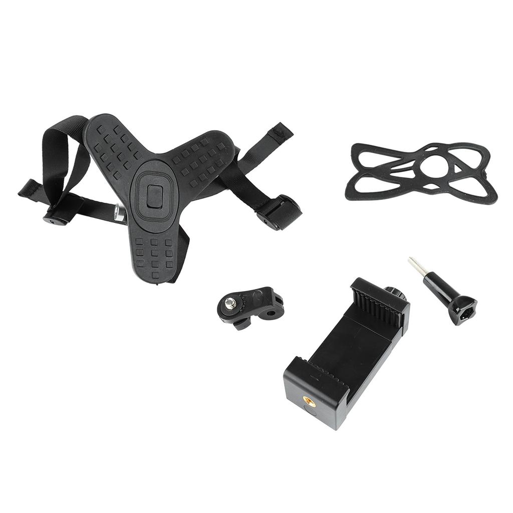 Helmet Chin Mount Lightweight Soft Silicone Helmet Strap Holder Accessories for Sports Cameras Mobile Phones