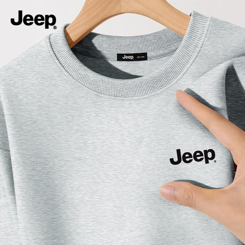 JEEP Men's 2025 Heavyweight Crew Neck Loose Fit Pullover Sweatshirt