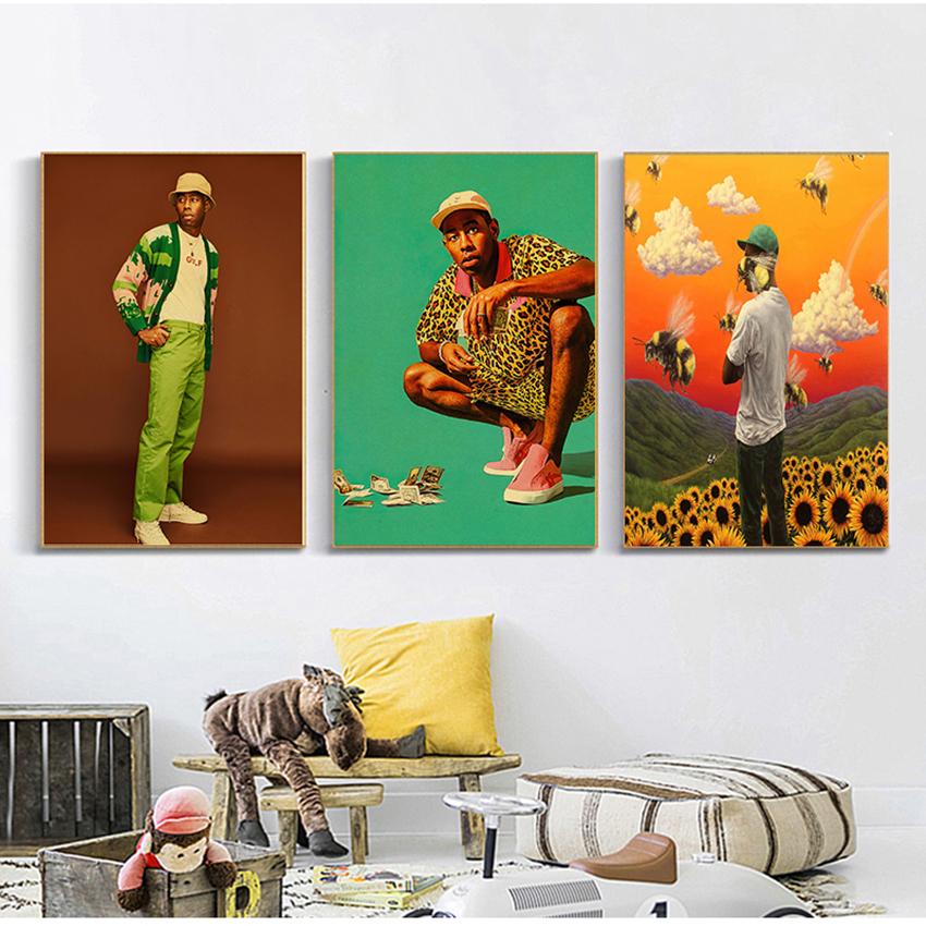 Painting Wall Art for Home/bar Decors Famous Singer Tyler The Creator Poster Retro Vintage Poster Kraft Paper