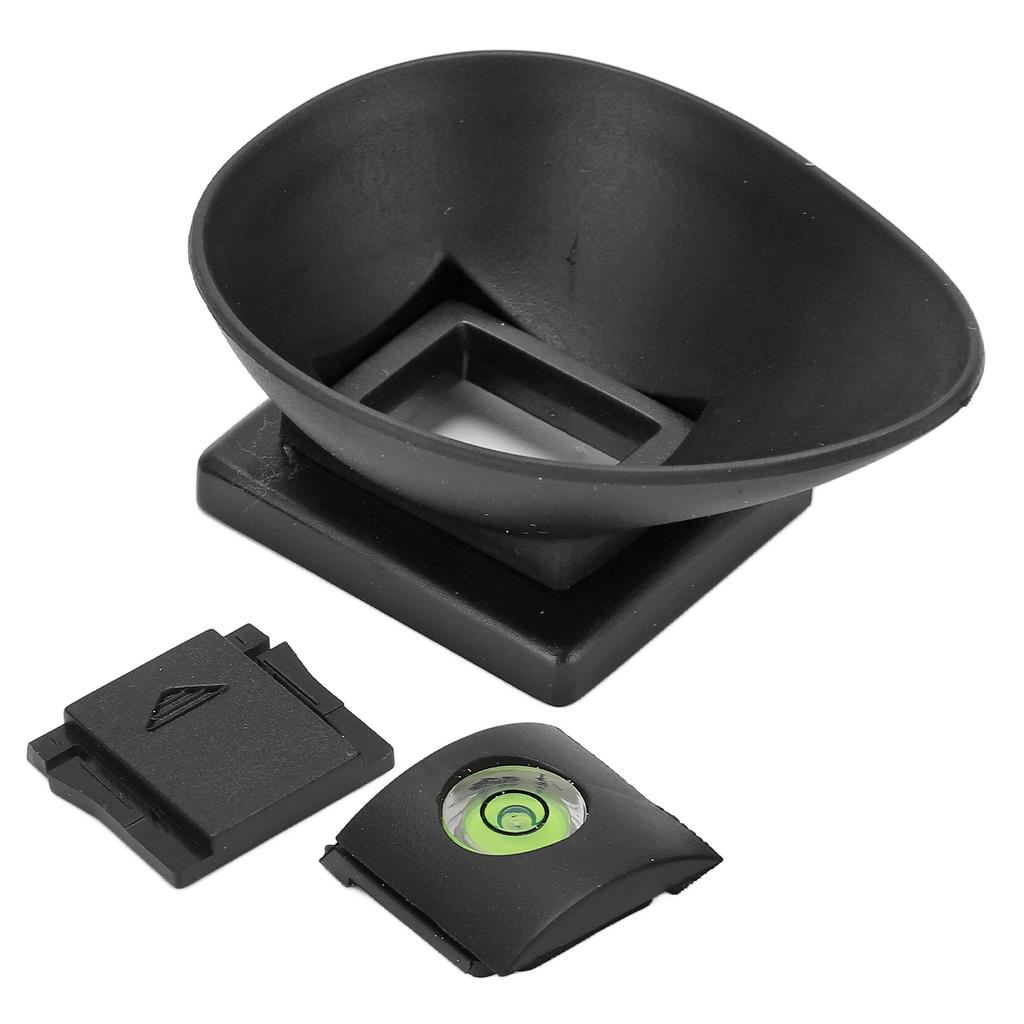 22mm Rubber Viewfinder Eyecup with Top Cold Shoe Cover Spirit Level for 5D2 5D 6D Camera