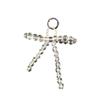 Pearl Beaded Bowknot Charm Keychains Sweet Cool Pendant Ornament Keyring Backpack Decoration Jewelry for Women Girls