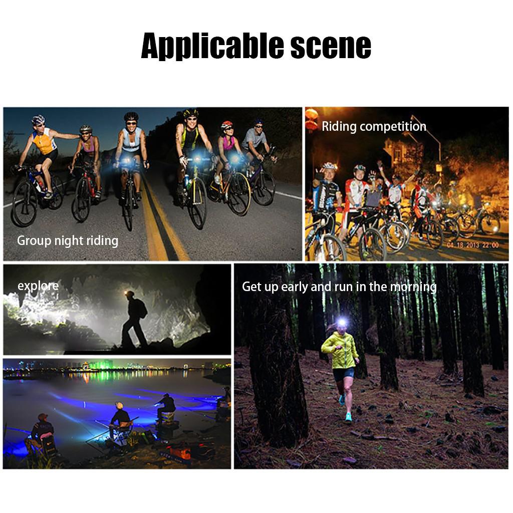 Bicycle Focusing Headlight Rechargeable LED Bicycle Light Bike Front Headlight