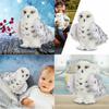 Adorable Wizard Snowy Owl Plush Toy Soft Stuffed Doll For Kids Christmas Gift