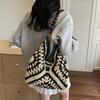 Handwoven Crochet Boho Tote Bag for Women Summer Beach Travel Casual Use