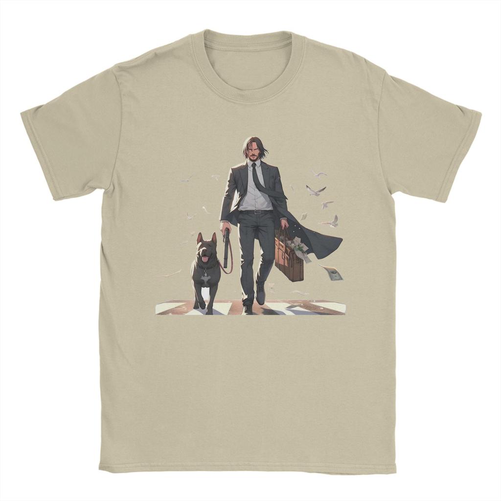 John Wick Anime Style TShirts Men Fashion Cotton Tees Crewneck Short Sleeve T Shirts Party Tops