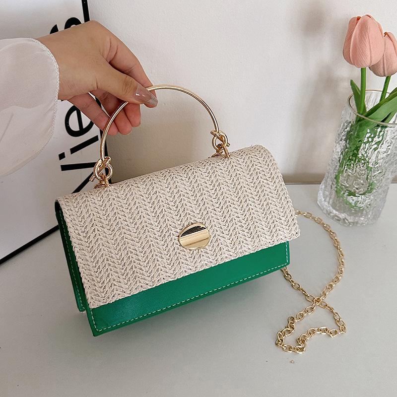 Handbag Small Bag Women's New Weaving Fashion Personality Shoulder Handbag Bag Girl High Sense