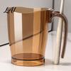 Inverted Draining Mouthwash Cup Clear Toothbrush with Handle Plastic Holder Easy Clean Wide Mouth Tumbler Storage Slot Modern Bathroom Accessory for