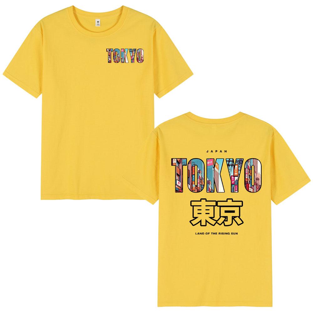 Japan Tokyo Printed T Shirts Unisex Women Clothing Fashion Vintage Short Sleeve Tshirt 100 Cotton Short Sleeve T Shirt Streetwear