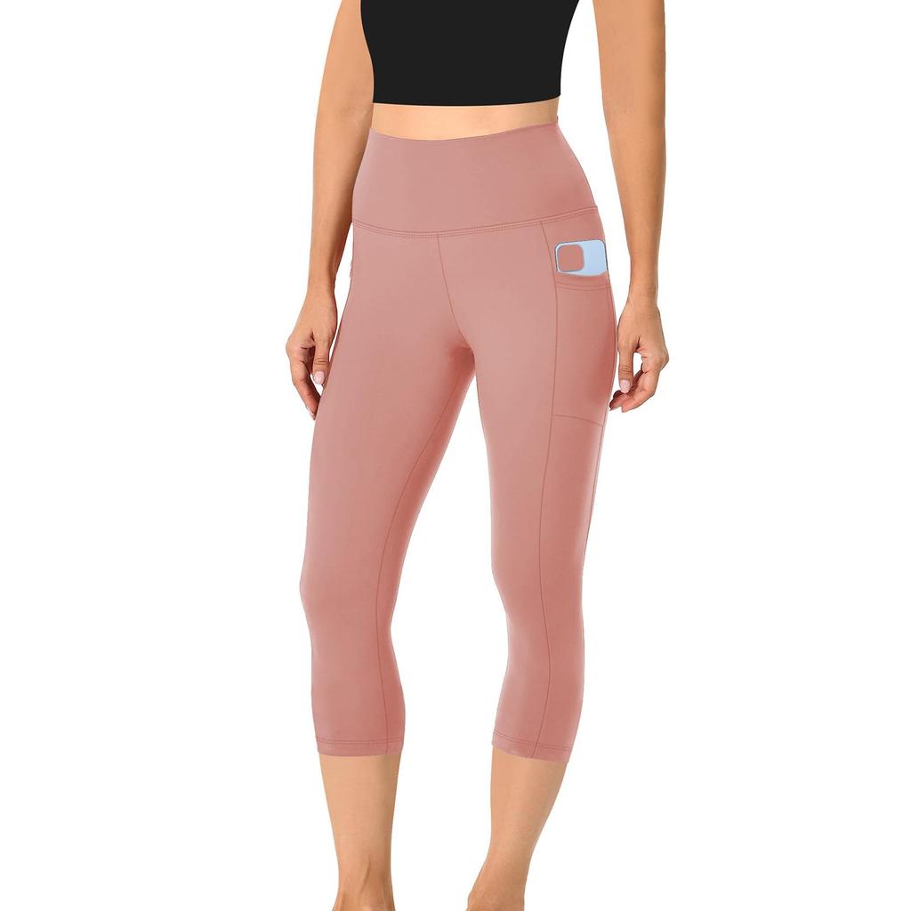 Damen Yogahose High Waist Capri Leggings Sommer Lässig Fitnessbekleidung Modische Hose