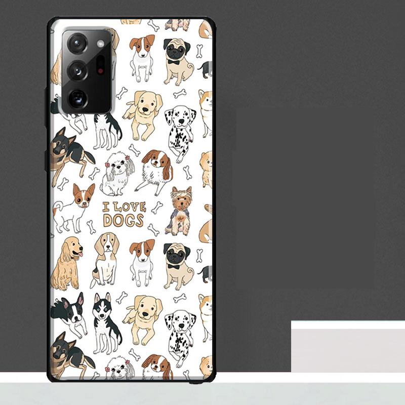 

French Bulldog Beagle Dogs Pattern Case For Samsung Galaxy S24 Ultra S23 S22 S21 S25 Ultra S9 S10 S20 Plus S25 FE Phone Cover Galaxy S20 Plus
