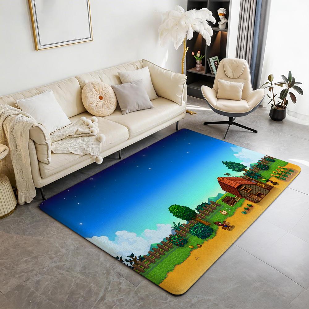 Game S Stardew Valley Floor Mat Eco Flannel Doormat Non Slip Odorless Indoor Floor Rug Soft Short Plush Home Mat