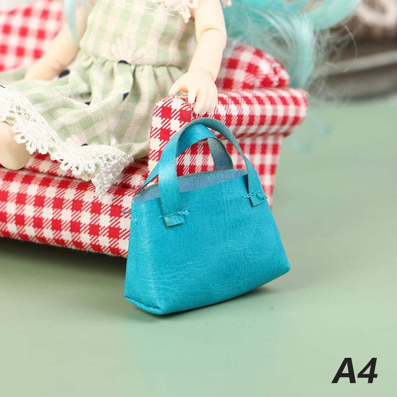 1Pc Cute Mini Simulated Leather Bag Handbag Miniature Doll Bag Toys For 30cm Doll Fashion Decor Accessories Kids Gifts