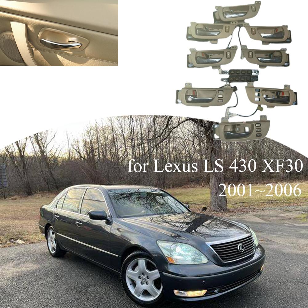 

Автомобильная хромированная ручка для Lexus LS 430 LS430 XF30 Toyota Celsior 2001 ~ 2006, черная внутренняя отделка ручки двери, аксессуары