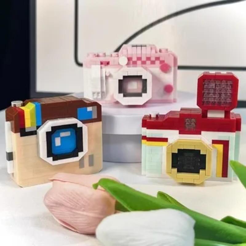 Creative Camera Building Blocks Retro DSLR Camera Model Micro Blocks Toys for Boys Girls Birthday Gift Kids Toys Bricks