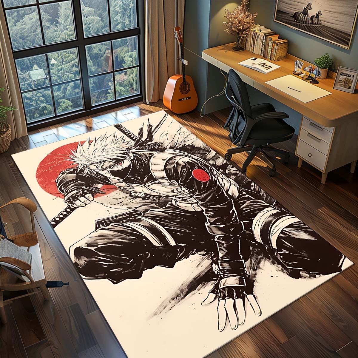 

Naruto Anime Rug Carpet Large Area Rug Non Slip Washable Floor Mat Gamer Room Bedroom Home Decor 60x90cm