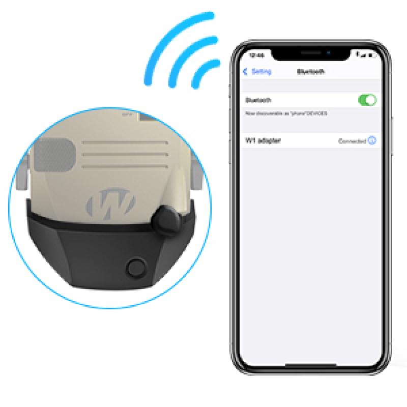 W1 Bluetooth kompatibilní adaptér Kompatibilní pro Walker Series Drátově ovládané k bezdrátovým chráničům sluchu