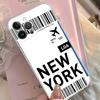 Funny World City Tourist Ticket Label Phone Case For iPhone 17 16 15 14 13 12 11 Pro Max Plus Mini Clear Soft Shell Thin Tpu