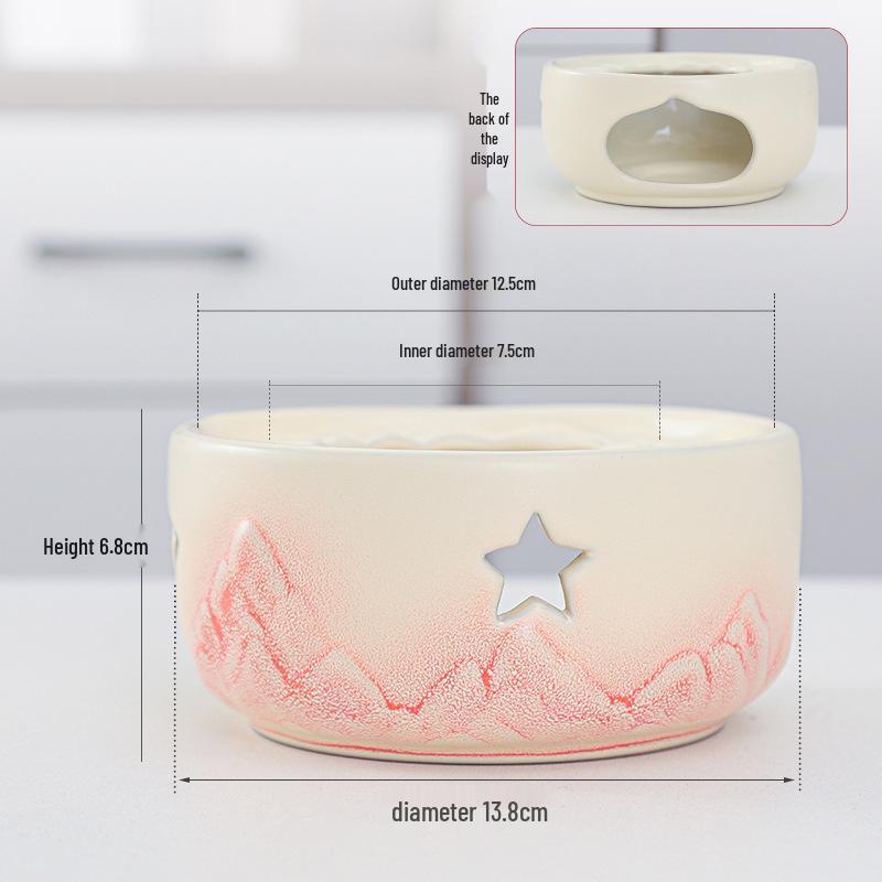 Ceramic Candle Warmer for Tea - Insulating Stove for Boiling and Warming in Home, Restaurant, or Hotel