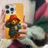 Cute P-Paddington B-BearS Colorful Phone Case Silver Suitable For iPhone 12 11 13 14 15 16 17 Max Pro Plus X XR XS