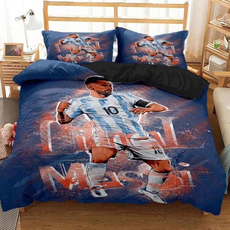 Lionel Messi Bedding set Football Star Duvet Cover Set Bedding Set King Queen Double Twin Size Comforter Cover Set For Decor