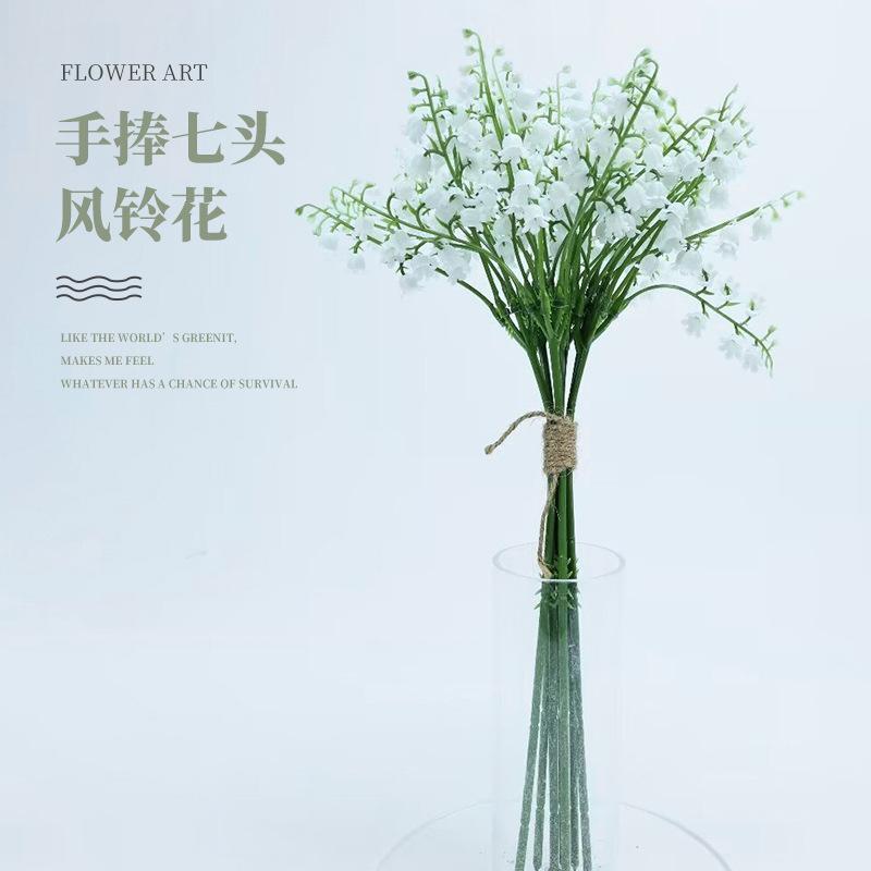 

Искусственные колокольчики, украшение дома на свадьбу, ручной букет, фотография, реквизит для декора, композиция из зеленых растений