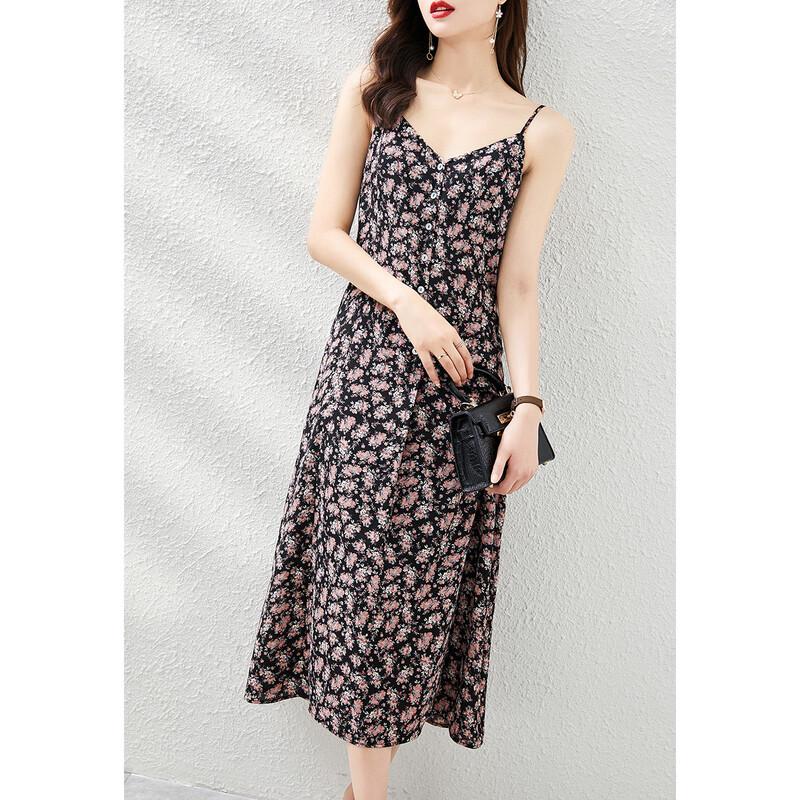 Srcr Women s Floral V-Neck Slip Dress 2XL