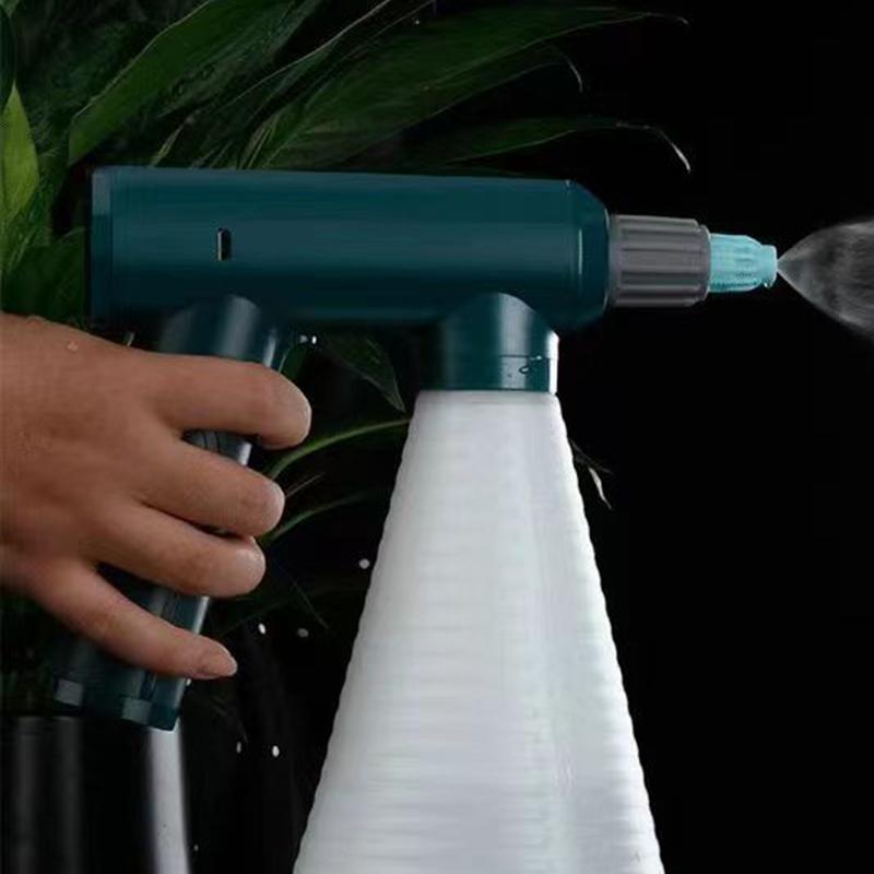 1L Elektrische Wassersprühflasche Ergonomisch USB Bequemer Griff Elektrische Gießkanne zum Gießen und Besprühen für Pflanzengarten Grün