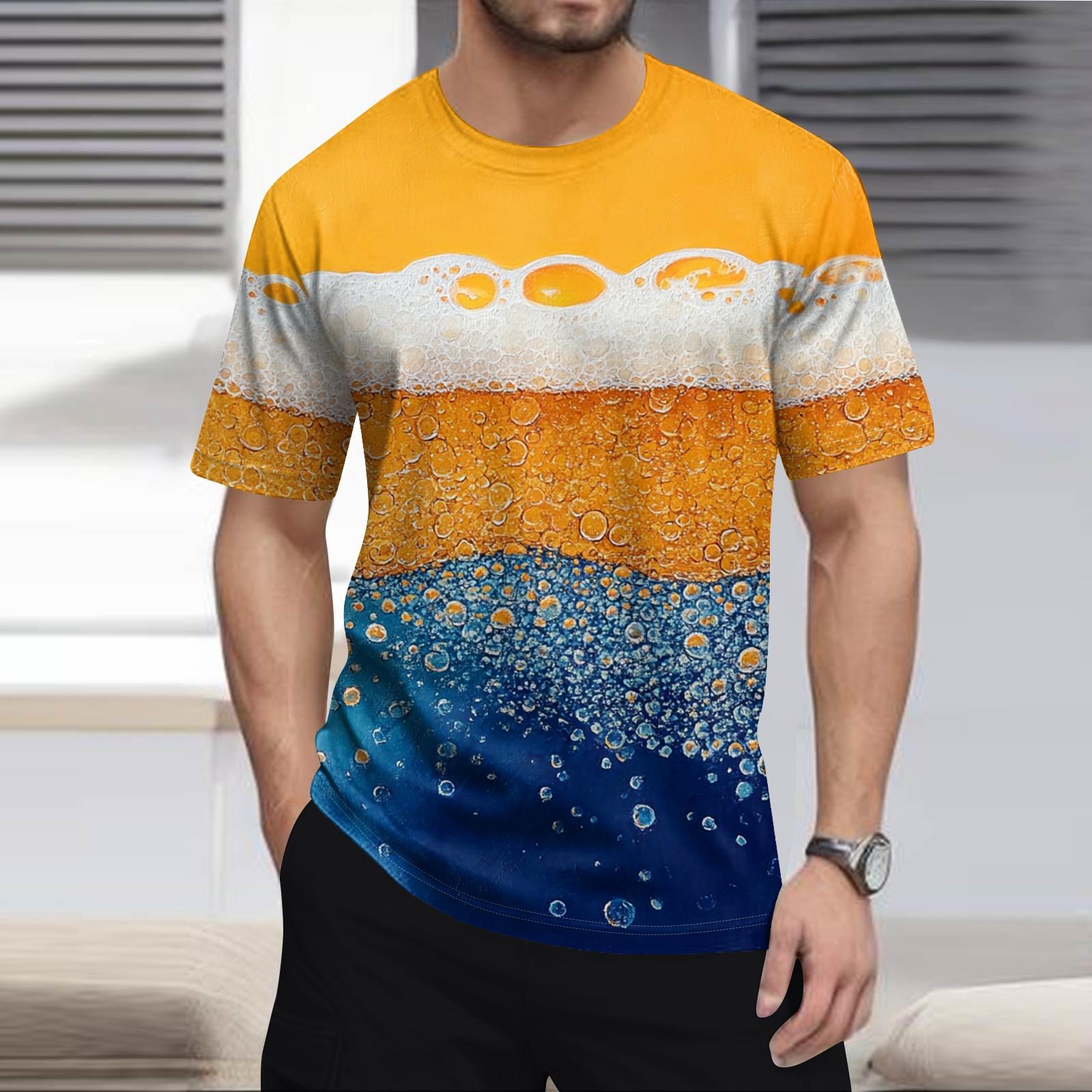 

Мужская модная футболка, уличная повседневная одежда с коротким рукавом M синий