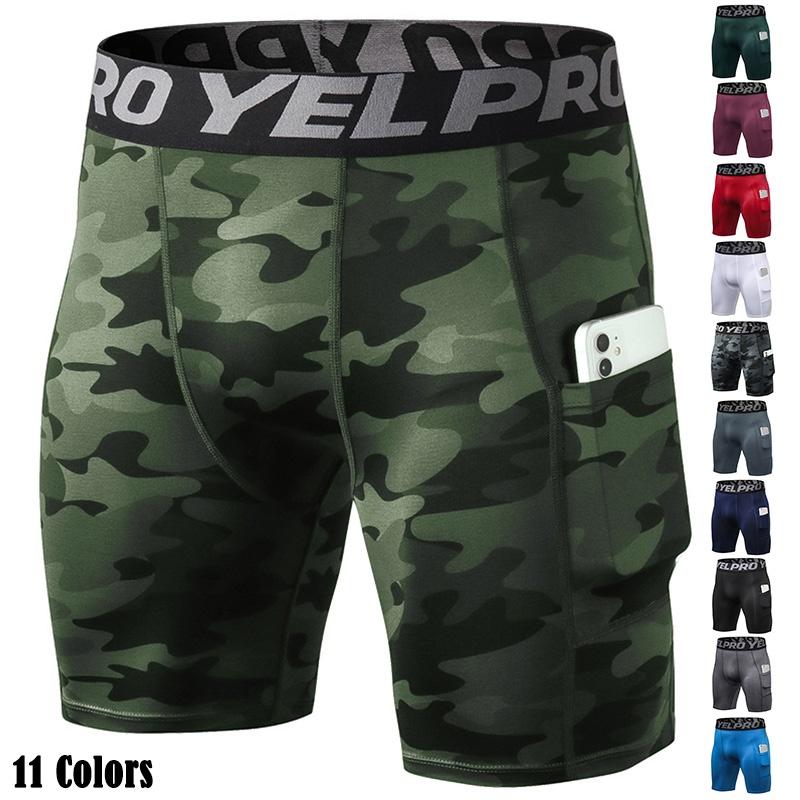 Pantaloni Sportivi da Uomo Aderenti Corti Pantaloni da Basket Pantaloni Fitness Senza Piedi Pantaloncini a Compressione da Corsa