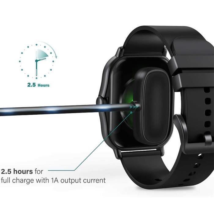 Chargeur pour Amazfit GTR 4 3 3 Pro GTR 2 2e GTS 4 3 2 GTS 2e 2 Mini, Pop Pop Pro Bip U T-Rex Pro (Pas pour T-Rex) Zepp E, Z