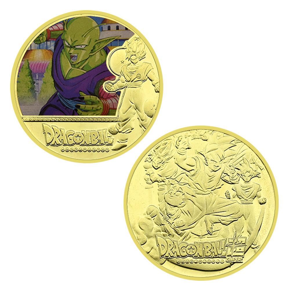 Japanese Manga Gold Plated Color Commemorative Coin Anime Peripheral Character Commemorative Collection Gift