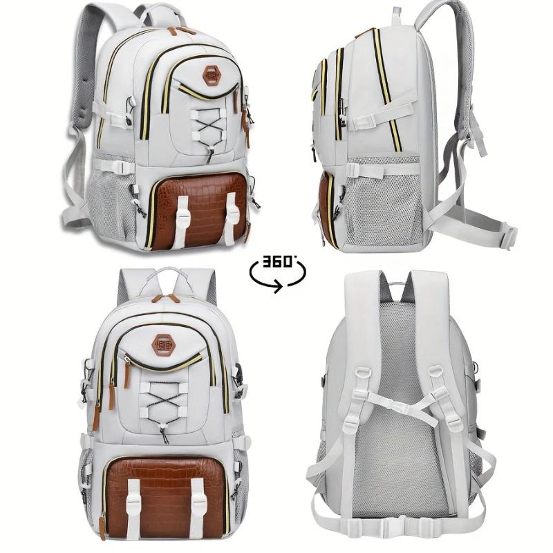 New High-value Leisure Backpack, Large Capacity Travel Mountaineering Bag, Zipper Closure, Oxford Cloth Backpacks