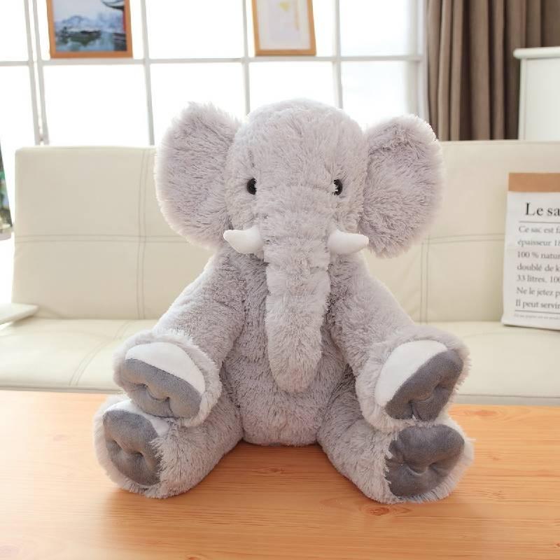 Toy Plush Elephant Long Hair Comfort Doll Simulation Bed Decoration Pillow Throw