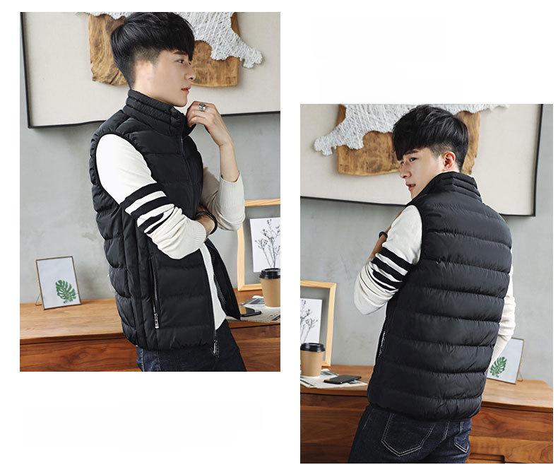 Men’s Autumn/Winter Korean Style Warm Vest – Trendy, Handsome, Thick, 10 Colors