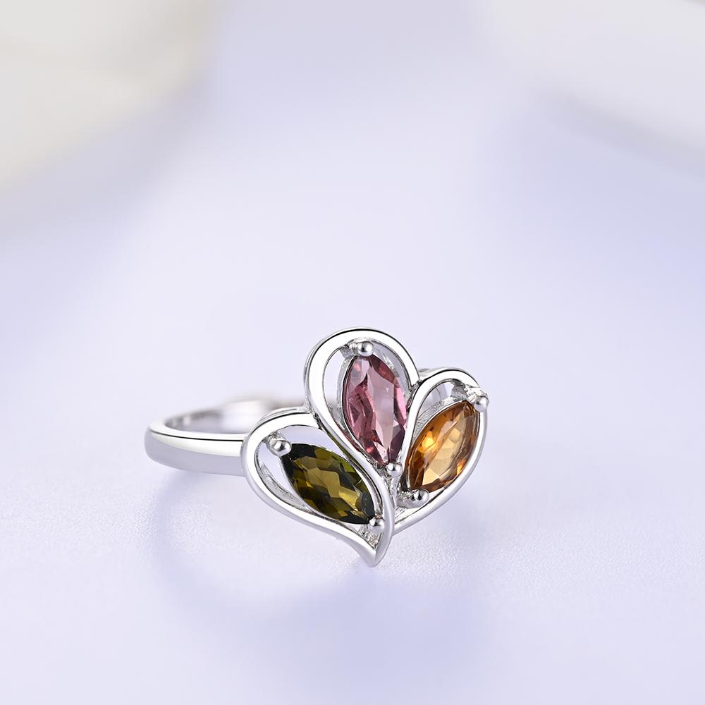Luxury Precious Natural tourmaline Ring Earrings Jewelry Set 925 Silver Rare Gems fine jewelry Ladies Anniversary & Banquet Gift