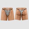 Funny Men's Swimsuit Leopard Thong Illusion Swim Trunks Hairy Body Novelty Board Shorts Quick Dry Beach Shorts Funny Summer