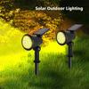 9 LED Solar Spotlights Outdoor Waterproof Spotlights Backyard Lighting Ground Mounted Lawn Lights With Adjustable Brightness