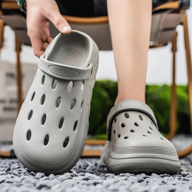 Men's Trendy Thick Soled Sandals Slippers Outdoor Slippers Men Garden Shoes Comfortable Men's Casual Shoes Beach Sandals
