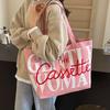Versatile Commuter Tutoring Bag Large Capacity Letter Tote Bag Women's New Niche Canvas Bag
