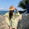 Women's Korean Style Backless Sun Protection Cardigan - Long Sleeve, Lightweight, Loose-Fit for Spring & Summer.