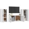 Meuble TV - Maison Exclusive - Ensemble mural 3 pcs - Blanc - Bois d'ingénierie