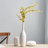 Vaseflower Ceramic 1pc White Vase Minimalism Style For Modern Table Shelf Home Decor Fit For Fireplace Bedroom Living Room Centerpieces Office Desk