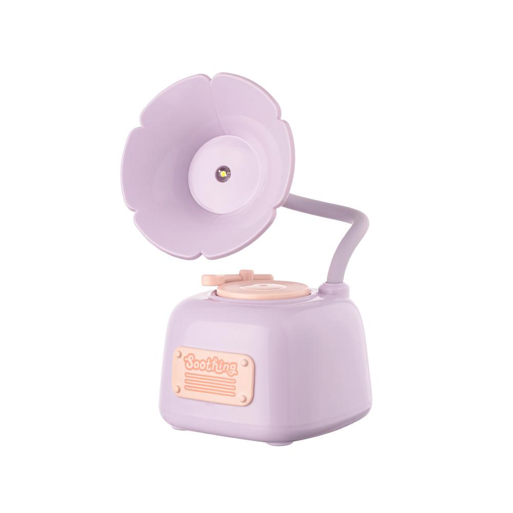 

Креативный ретро-настольный светильник в виде граммофона, аксессуар для подарка на день рождения с бесконечным затемнением, перезаряжаемый ночник для комнаты в общежитии с музыкой 0.05w