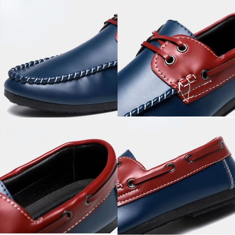 Luxury Leather Men's Shoes Fashion Brand Moccasin Comfor Men Causal Sneakers Designer Classic Loafers Lace-Up Men Driving Shoes