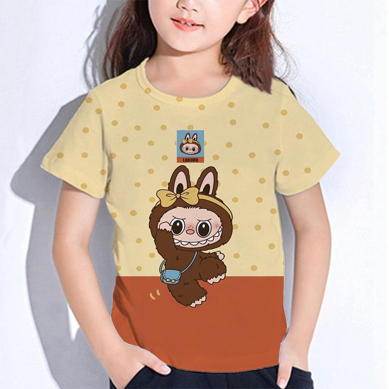Zomer Labubu Kinder T-shirts Cartoon De Monsters Tops voor Jongens