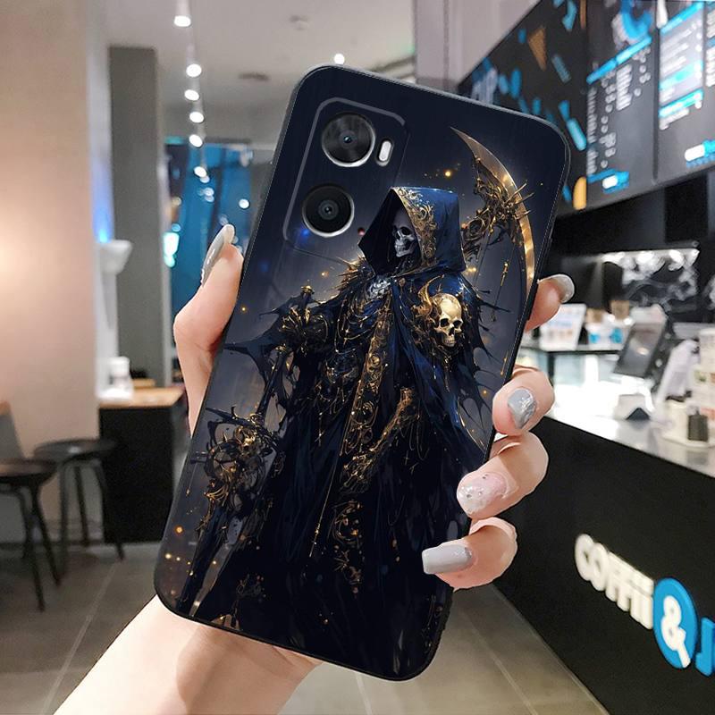 

Чехол Grim Reaper с черепом и скелетом для OPPO A78 A54S A17 A57S A74 A78 A91 A96 A94 Realme GT Master X3SuperZoom Reno 7 10 11 pro OPPO A57S